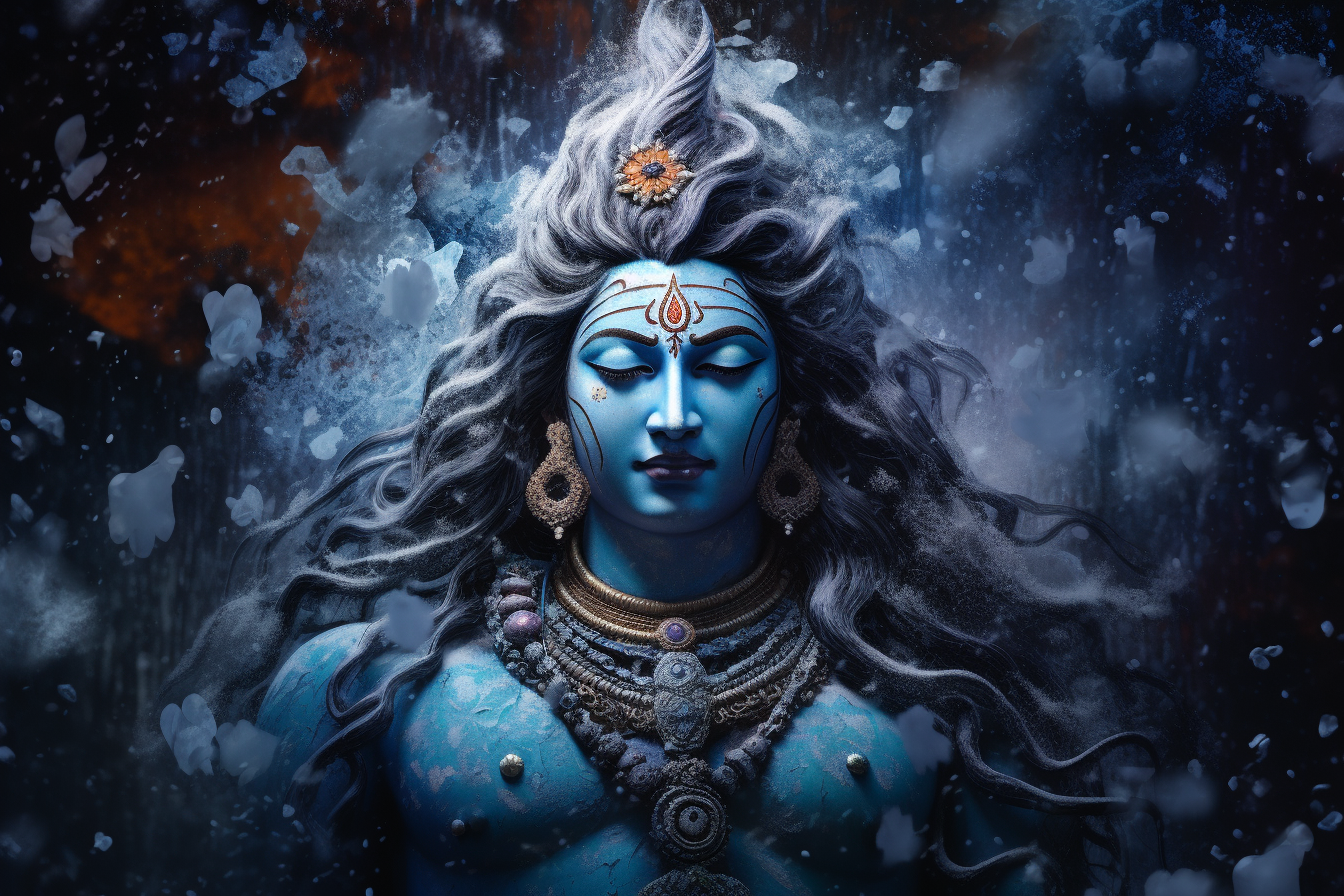 Lord Shiva in meditation